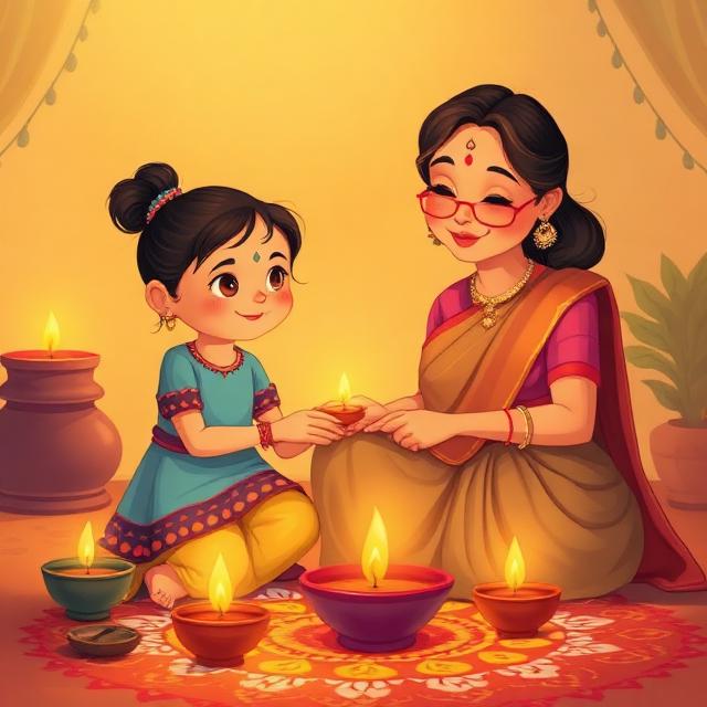 Diwali celebration illustration
