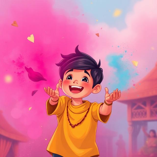 Holi celebration illustration